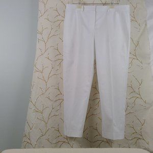 TAHARI White Cotton "Estelle" Cropped Pant Size 12